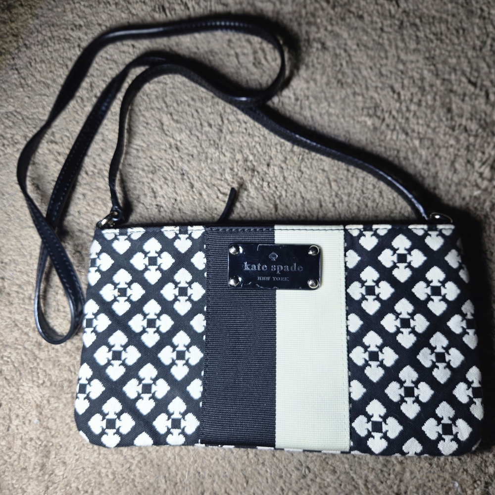 Kate Spade Black and White Crossbody Bag